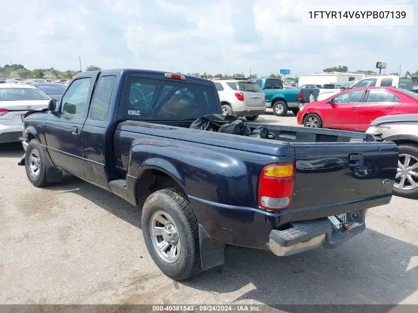 2000 Ford Ranger Xl/Xlt VIN: 1FTYR14V6YPB07139 Lot: 40381543