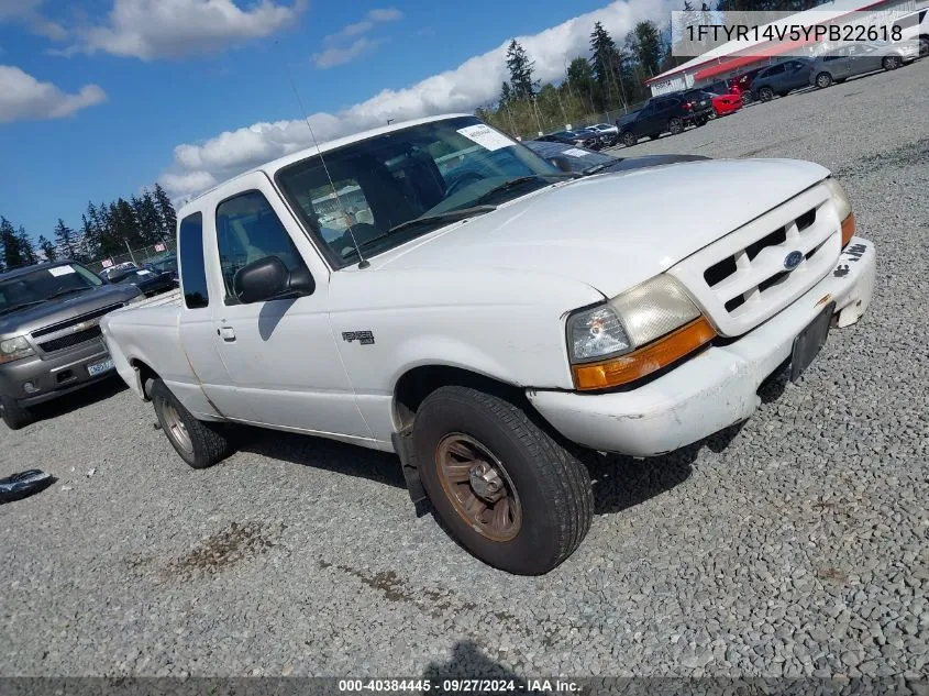 2000 Ford Ranger Xl/Xlt VIN: 1FTYR14V5YPB22618 Lot: 40384445