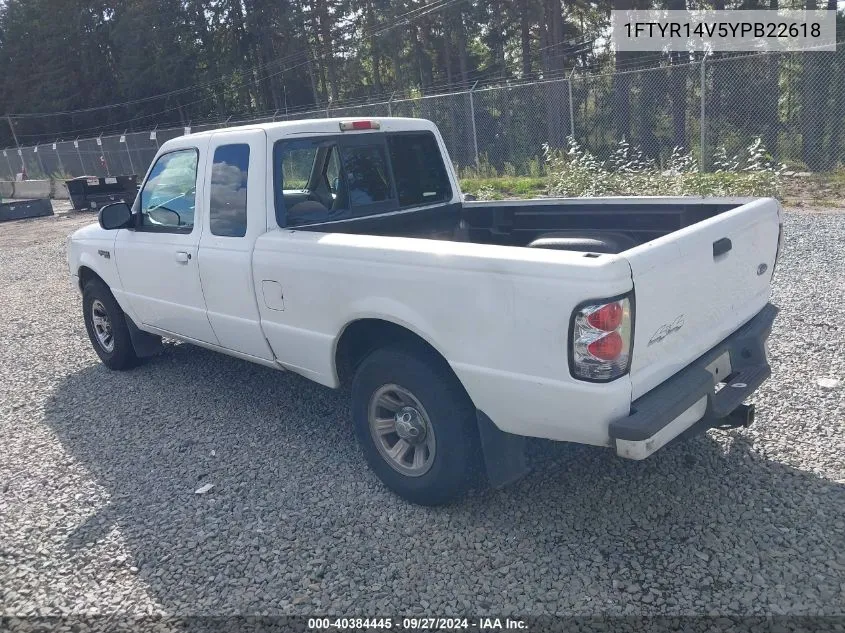 2000 Ford Ranger Xl/Xlt VIN: 1FTYR14V5YPB22618 Lot: 40384445