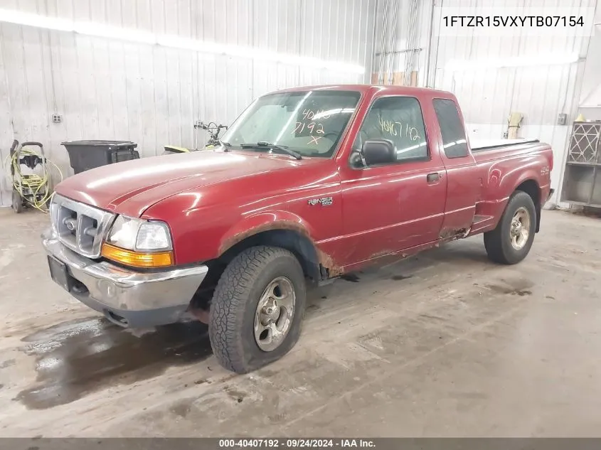 2000 Ford Ranger Xl/Xlt VIN: 1FTZR15VXYTB07154 Lot: 40407192