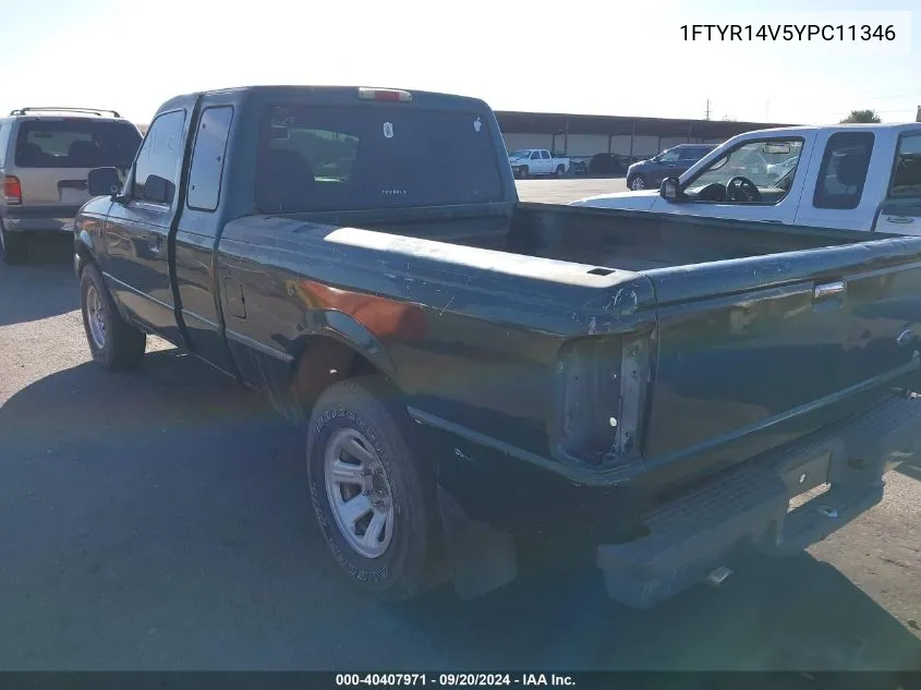 2000 Ford Ranger Xl/Xlt VIN: 1FTYR14V5YPC11346 Lot: 40407971