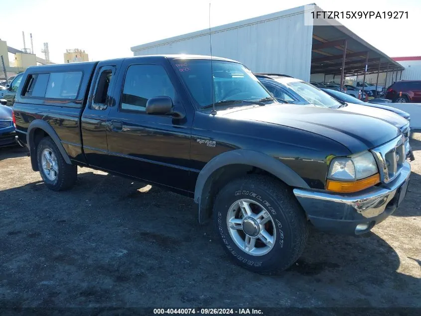 2000 Ford Ranger Xlt VIN: 1FTZR15X9YPA19271 Lot: 40440074