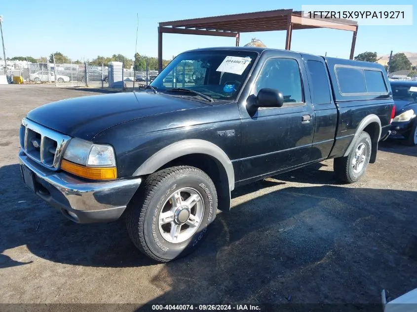 2000 Ford Ranger Xlt VIN: 1FTZR15X9YPA19271 Lot: 40440074