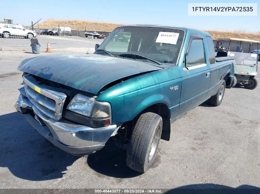 2000 Ford Ranger Xl/Xlt VIN: 1FTYR14V2YPA72535 Lot: 40443077