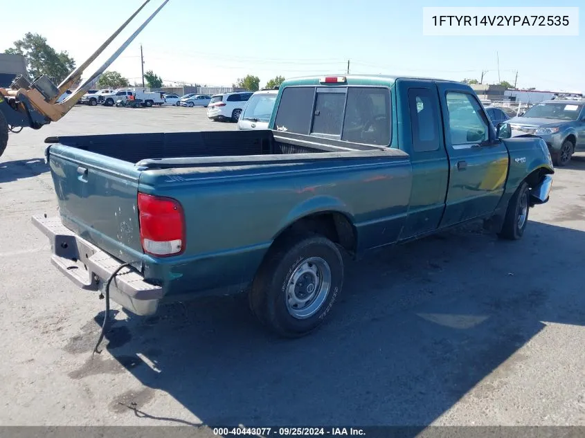 2000 Ford Ranger Xl/Xlt VIN: 1FTYR14V2YPA72535 Lot: 40443077