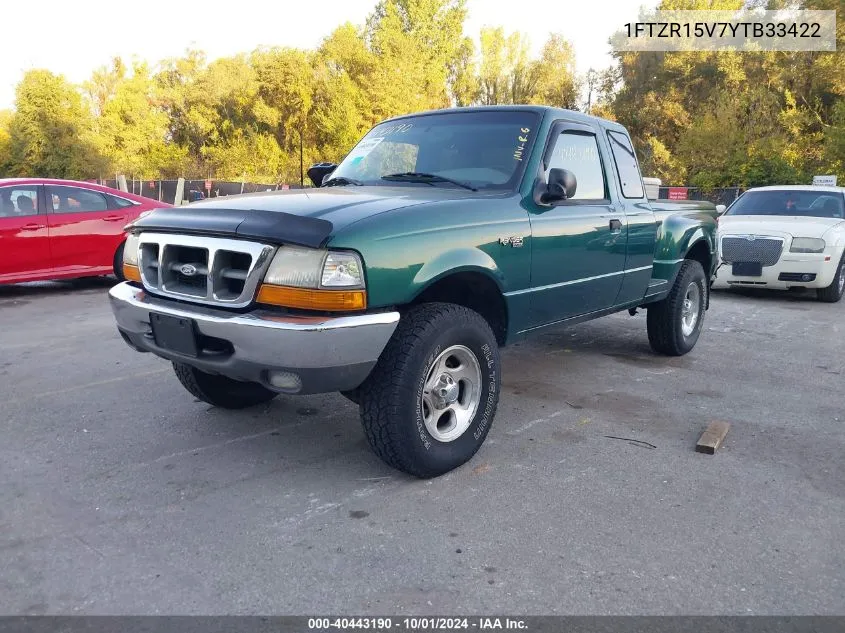 2000 Ford Ranger Xl/Xlt VIN: 1FTZR15V7YTB33422 Lot: 40443190