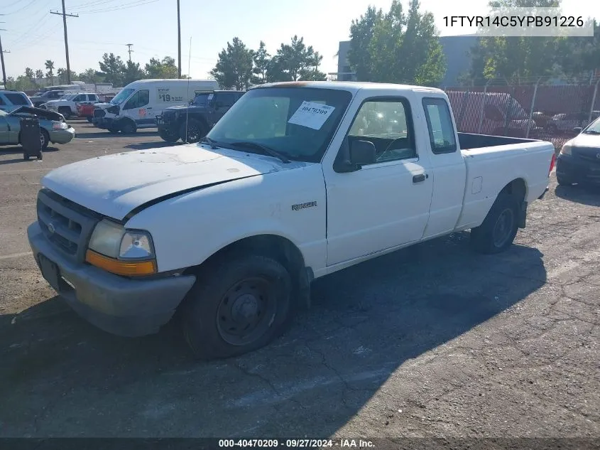 2000 Ford Ranger Xl/Xlt VIN: 1FTYR14C5YPB91226 Lot: 40470209