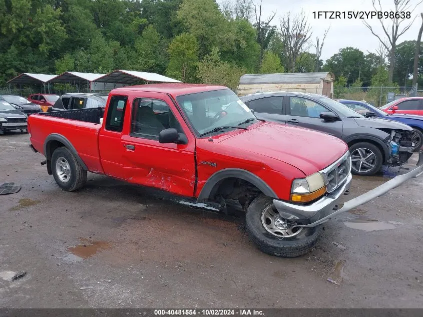 2000 Ford Ranger Xl/Xlt VIN: 1FTZR15V2YPB98638 Lot: 40481554