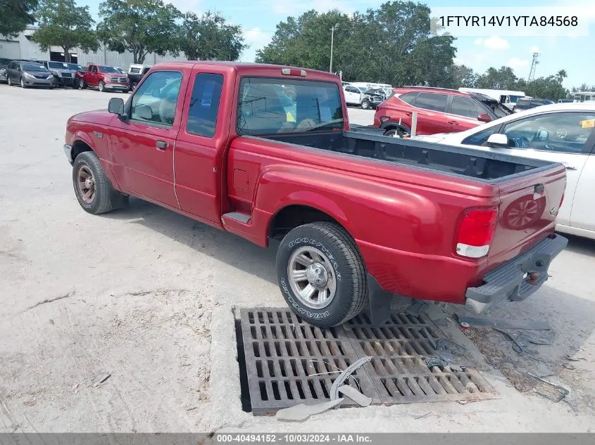 2000 Ford Ranger Xl/Xlt VIN: 1FTYR14V1YTA84568 Lot: 40494152