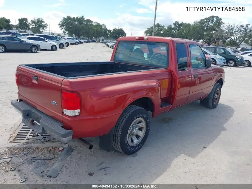 2000 Ford Ranger Xl/Xlt VIN: 1FTYR14V1YTA84568 Lot: 40494152