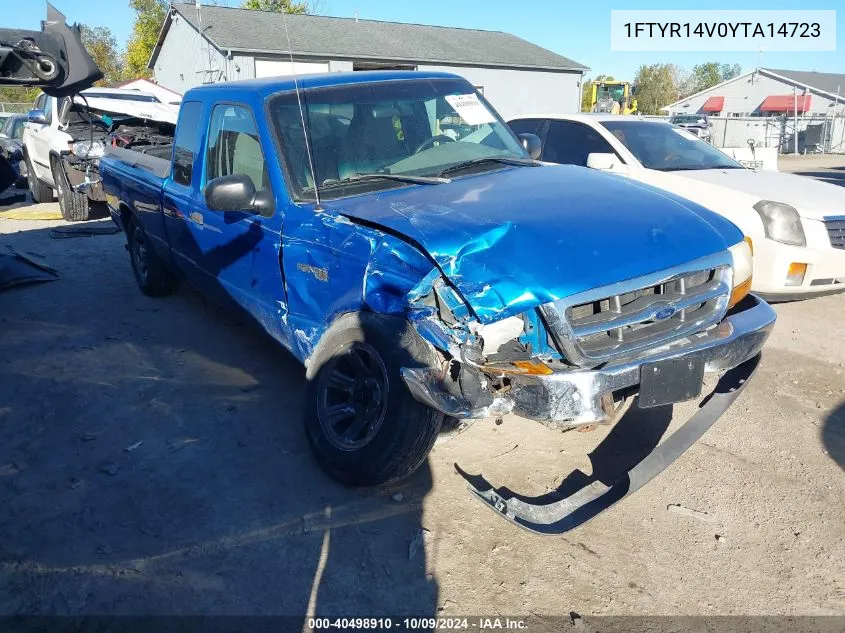 2000 Ford Ranger Super Cab VIN: 1FTYR14V0YTA14723 Lot: 40498910