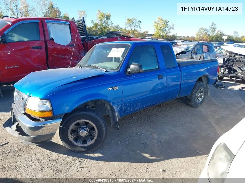 2000 Ford Ranger Super Cab VIN: 1FTYR14V0YTA14723 Lot: 40498910