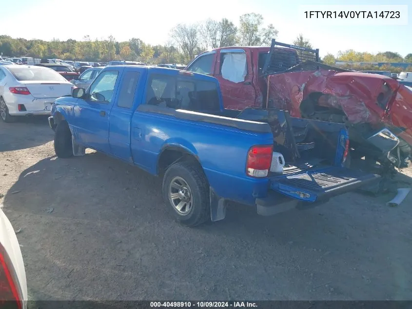 2000 Ford Ranger Super Cab VIN: 1FTYR14V0YTA14723 Lot: 40498910