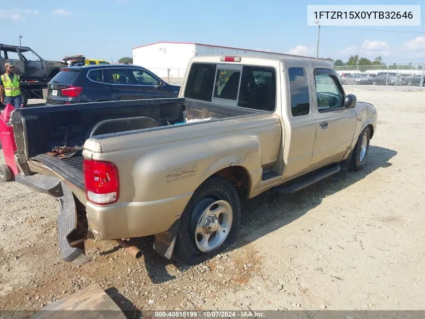 2000 Ford Ranger Xlt VIN: 1FTZR15X0YTB32646 Lot: 40515199