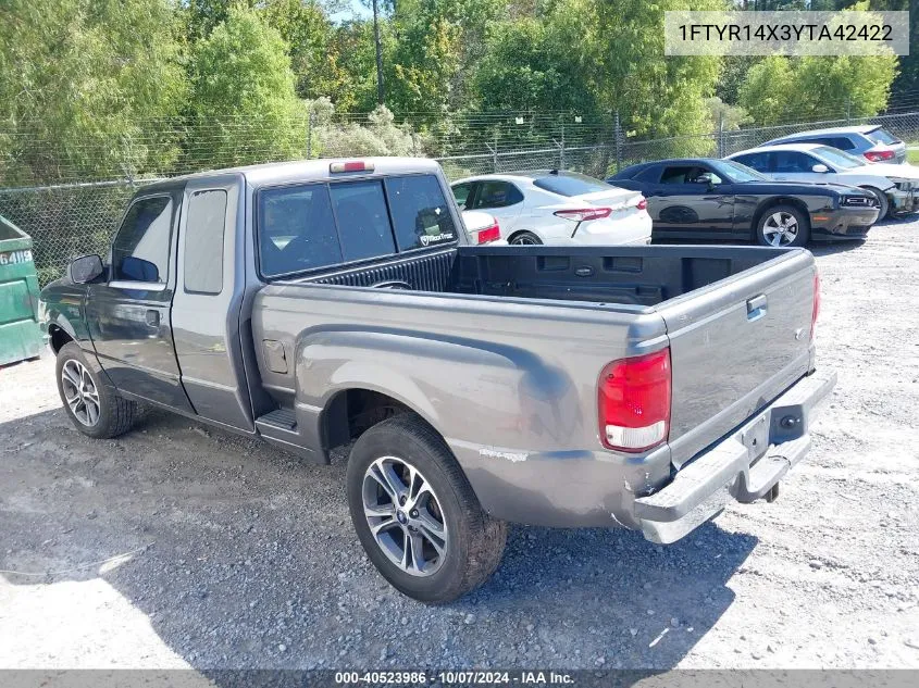 2000 Ford Ranger Xlt VIN: 1FTYR14X3YTA42422 Lot: 40523986