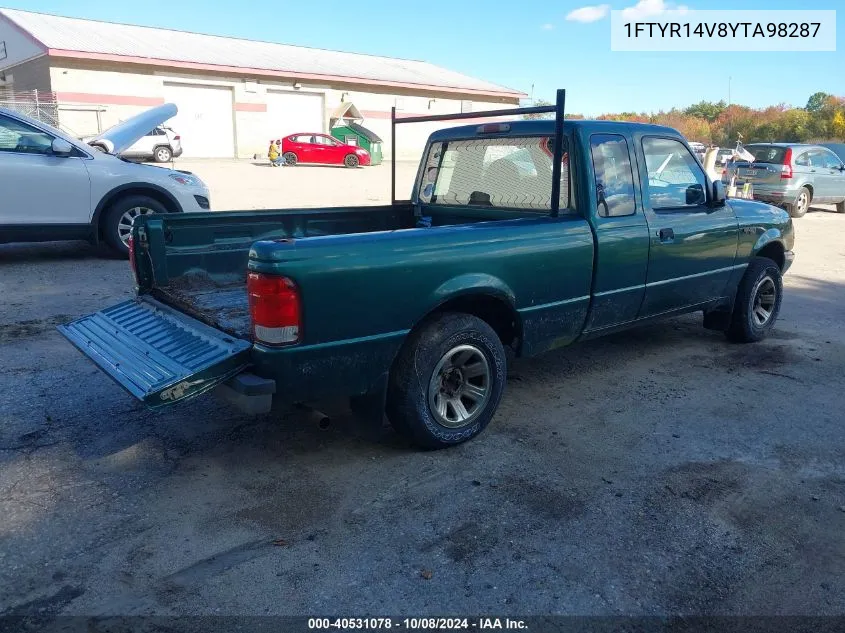 2000 Ford Ranger Xl/Xlt VIN: 1FTYR14V8YTA98287 Lot: 40531078