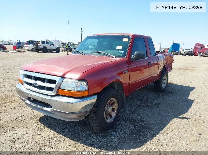 2000 Ford Ranger Xl/Xlt VIN: 1FTYR14V1YPC09898 Lot: 40544768