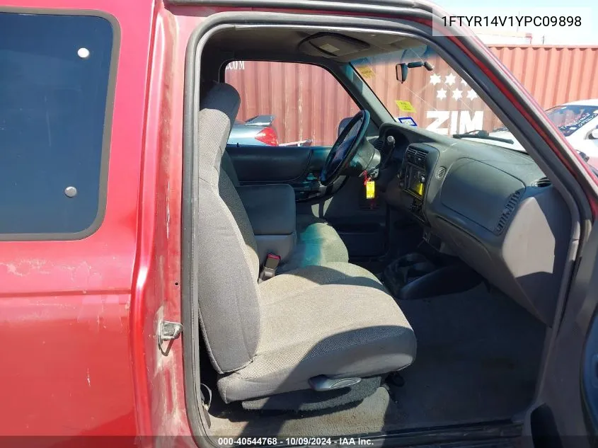 2000 Ford Ranger Xl/Xlt VIN: 1FTYR14V1YPC09898 Lot: 40544768