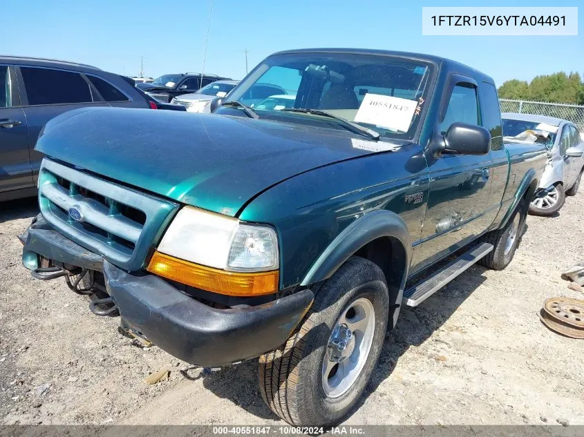 2000 Ford Ranger Xl/Xlt VIN: 1FTZR15V6YTA04491 Lot: 40551847