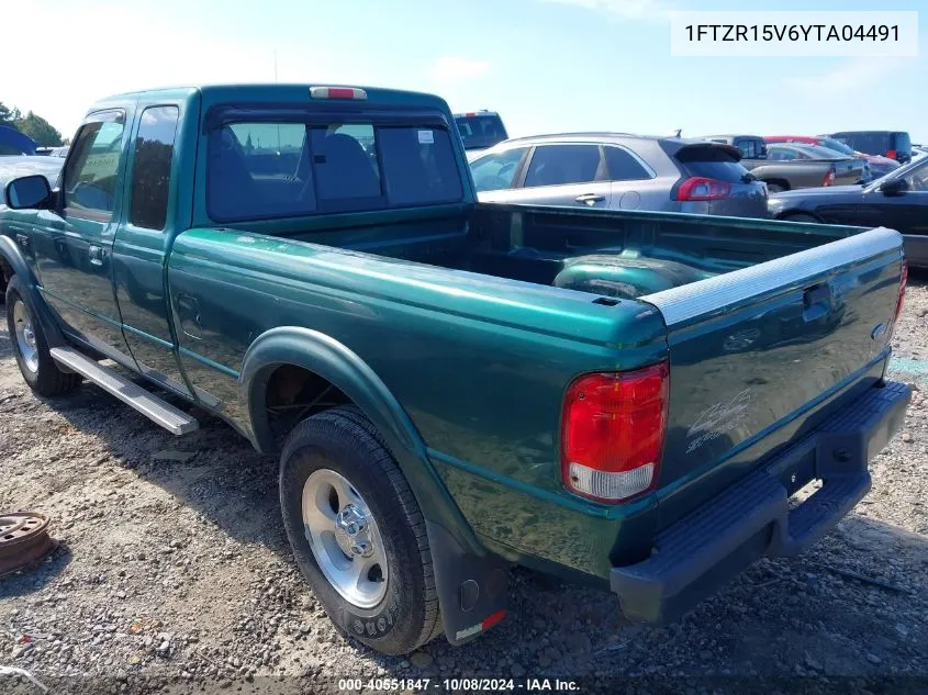 2000 Ford Ranger Xl/Xlt VIN: 1FTZR15V6YTA04491 Lot: 40551847