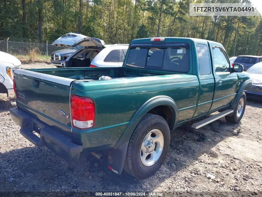 2000 Ford Ranger Xl/Xlt VIN: 1FTZR15V6YTA04491 Lot: 40551847