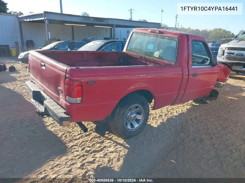 2000 Ford Ranger Xl/Xlt VIN: 1FTYR10C4YPA16441 Lot: 40556536