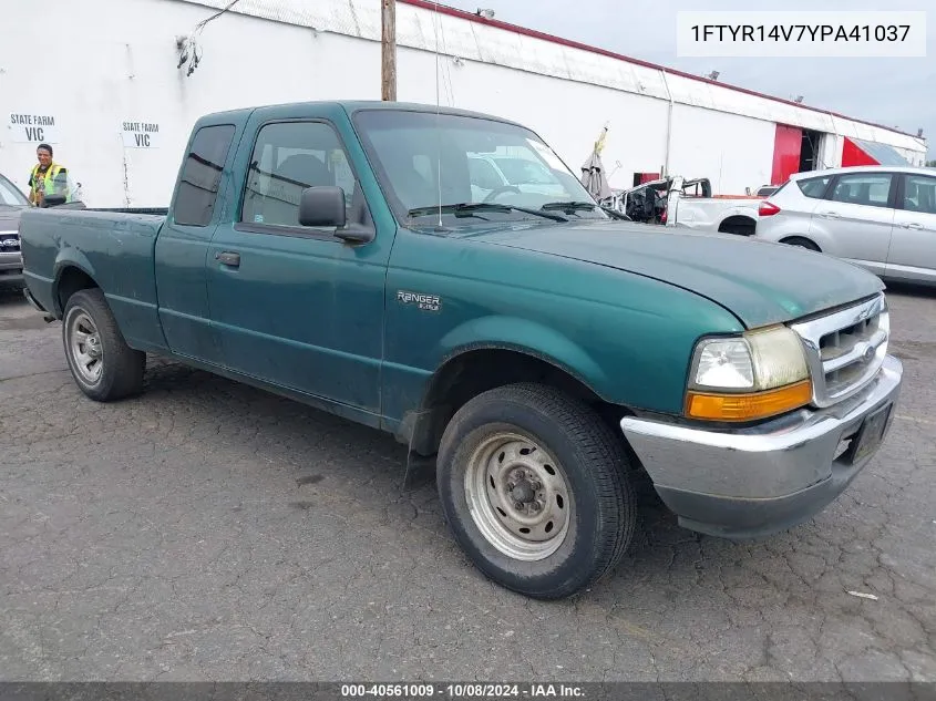 2000 Ford Ranger Xl/Xlt VIN: 1FTYR14V7YPA41037 Lot: 40561009