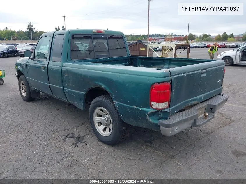 2000 Ford Ranger Xl/Xlt VIN: 1FTYR14V7YPA41037 Lot: 40561009