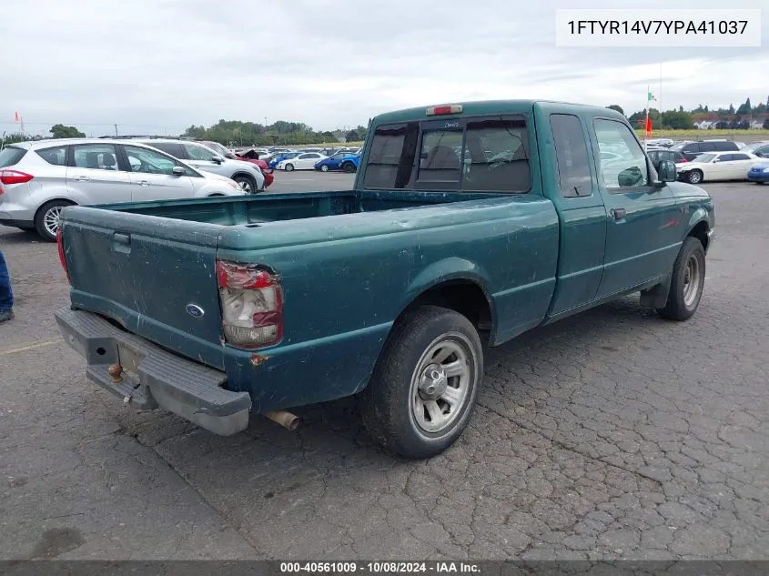 2000 Ford Ranger Xl/Xlt VIN: 1FTYR14V7YPA41037 Lot: 40561009