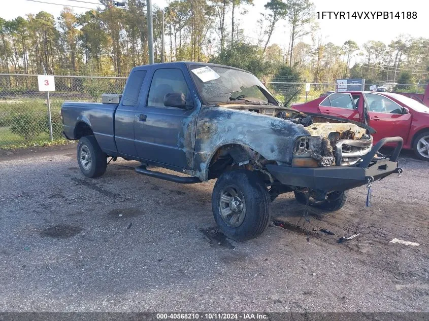 2000 Ford Ranger Super Cab VIN: 1FTYR14VXYPB14188 Lot: 40568210