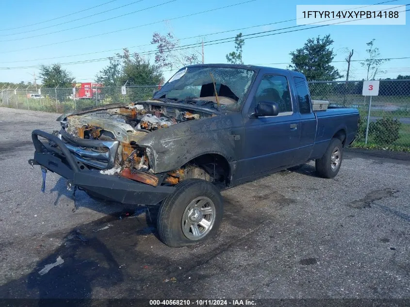 2000 Ford Ranger Super Cab VIN: 1FTYR14VXYPB14188 Lot: 40568210