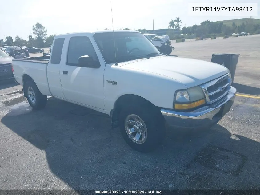 2000 Ford Ranger Xl/Xlt VIN: 1FTYR14V7YTA98412 Lot: 40573923