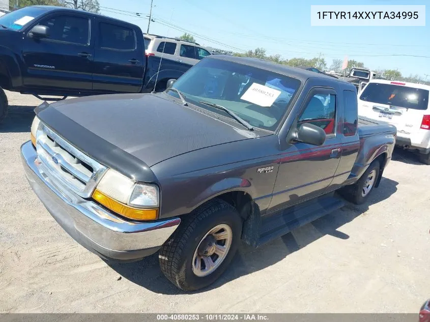 2000 Ford Ranger Xlt VIN: 1FTYR14XXYTA34995 Lot: 40580253