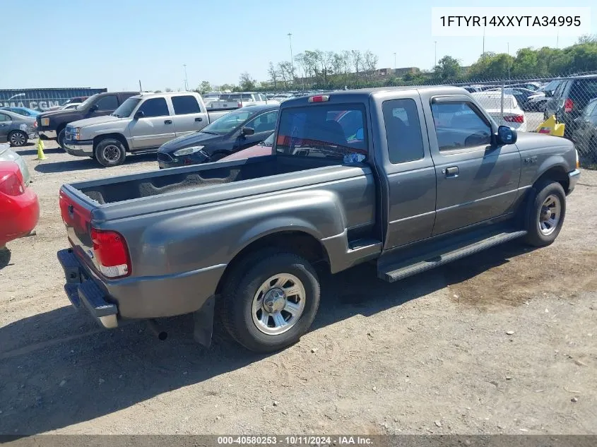 2000 Ford Ranger Xlt VIN: 1FTYR14XXYTA34995 Lot: 40580253