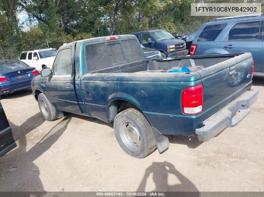 2000 Ford Ranger Xl/Xlt VIN: 1FTYR10C8YPB42902 Lot: 40603143