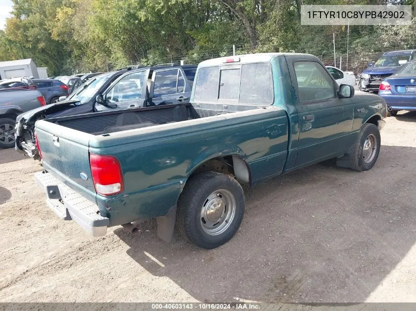 2000 Ford Ranger Xl/Xlt VIN: 1FTYR10C8YPB42902 Lot: 40603143