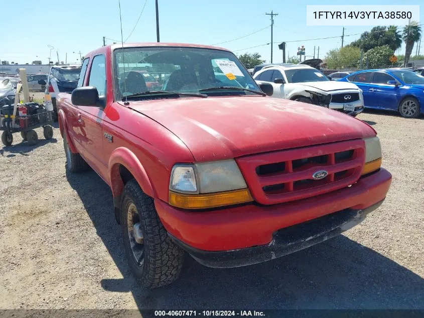 2000 Ford Ranger Xl/Xlt VIN: 1FTYR14V3YTA38580 Lot: 40607471