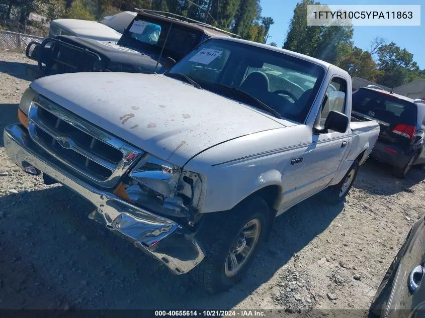 2000 Ford Ranger Xl/Xlt VIN: 1FTYR10C5YPA11863 Lot: 40655614