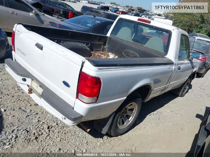 2000 Ford Ranger Xl/Xlt VIN: 1FTYR10C5YPA11863 Lot: 40655614