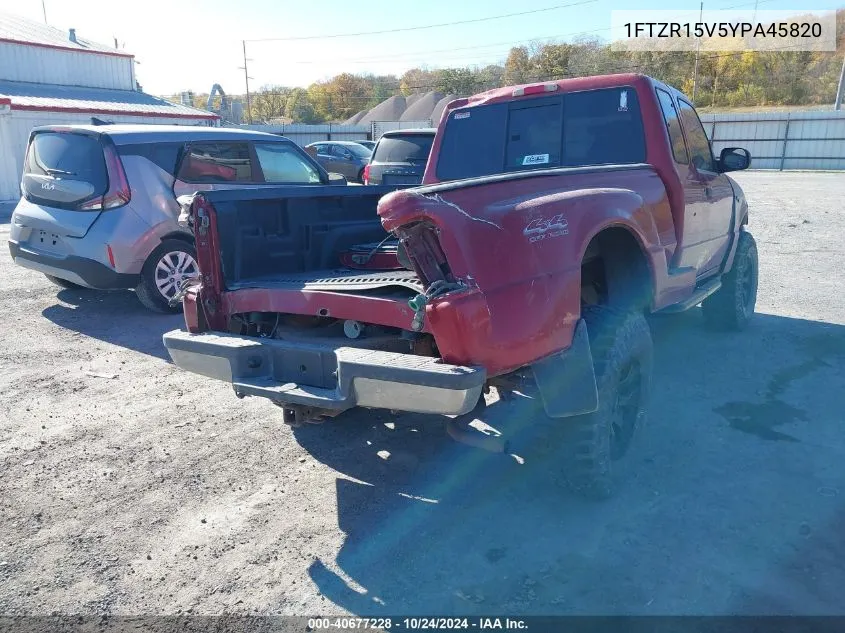 2000 Ford Ranger Xl/Xlt VIN: 1FTZR15V5YPA45820 Lot: 40677228