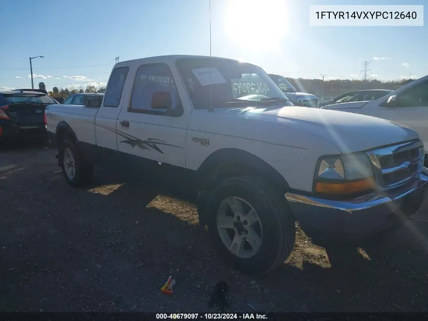 2000 Ford Ranger Xl/Xlt VIN: 1FTYR14VXYPC12640 Lot: 40679097