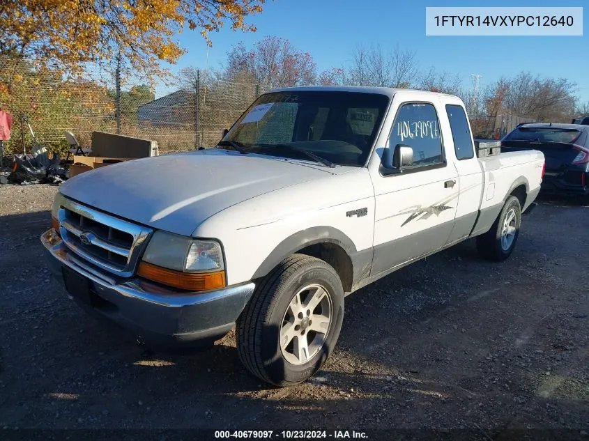 2000 Ford Ranger Xl/Xlt VIN: 1FTYR14VXYPC12640 Lot: 40679097