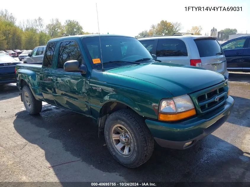 2000 Ford Ranger Xl/Xlt VIN: 1FTYR14V4YTA69031 Lot: 40695755