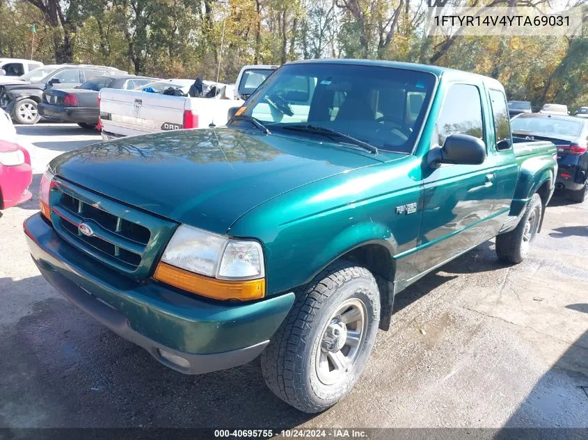 2000 Ford Ranger Xl/Xlt VIN: 1FTYR14V4YTA69031 Lot: 40695755