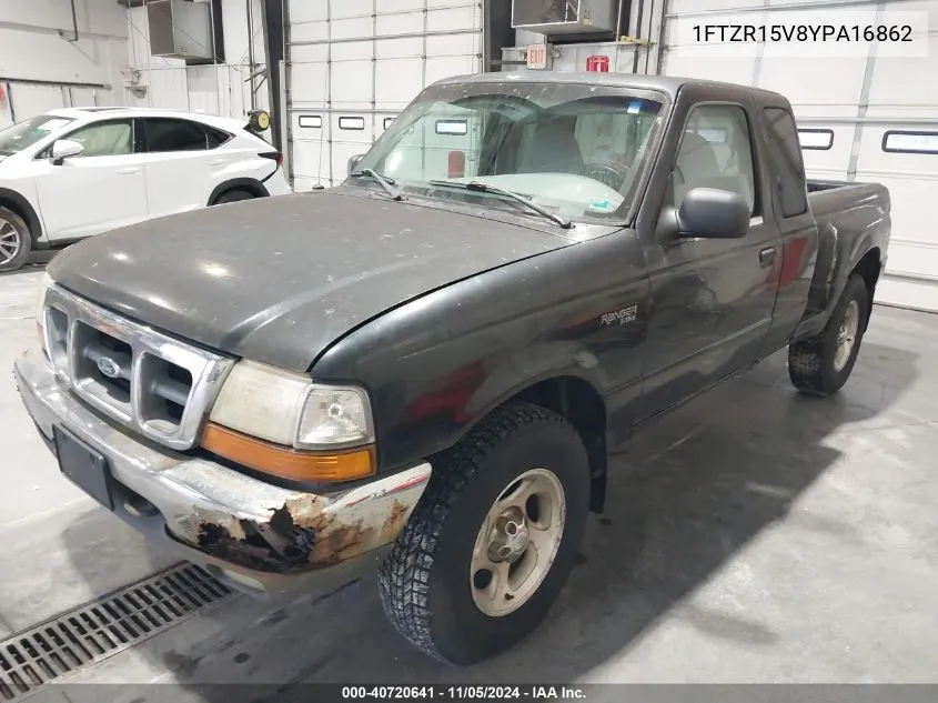 2000 Ford Ranger Xl/Xlt VIN: 1FTZR15V8YPA16862 Lot: 40720641