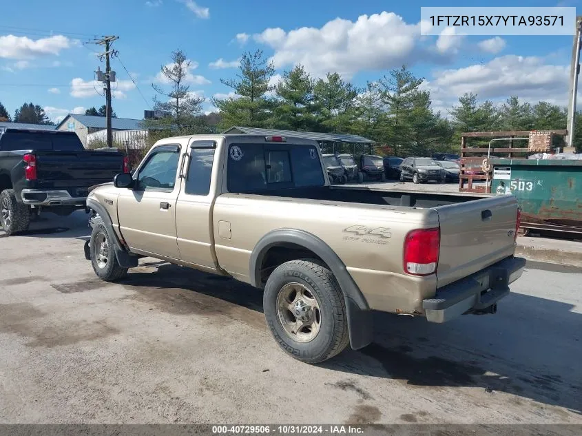 2000 Ford Ranger Xlt VIN: 1FTZR15X7YTA93571 Lot: 40729506