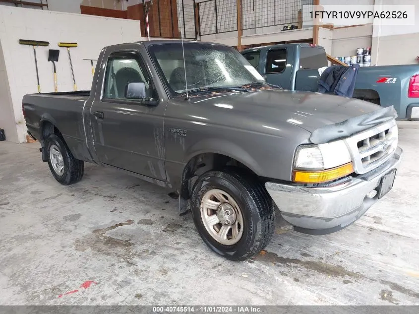 2000 Ford Ranger Xl/Xlt VIN: 1FTYR10V9YPA62526 Lot: 40745514