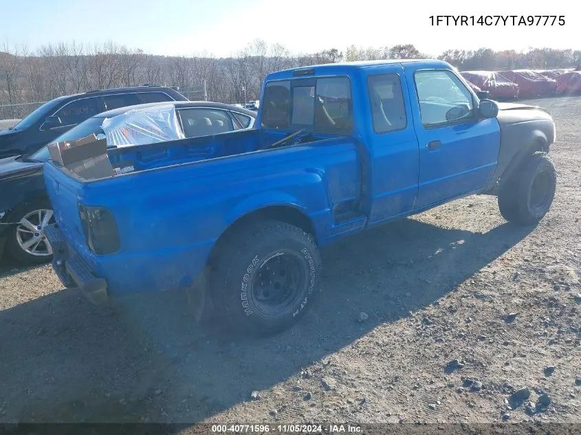 2000 Ford Ranger Xl/Xlt VIN: 1FTYR14C7YTA97775 Lot: 40771596