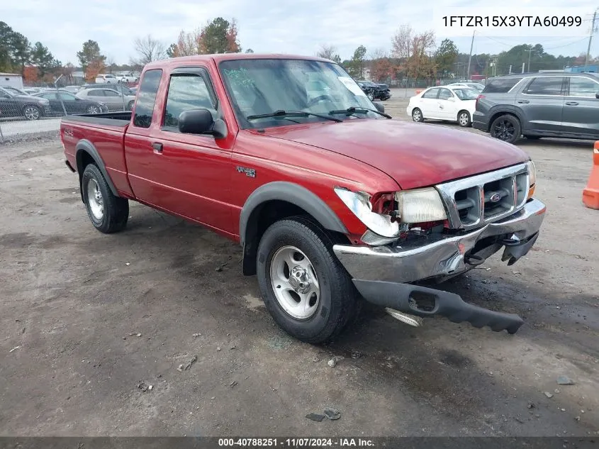 2000 Ford Ranger Xlt VIN: 1FTZR15X3YTA60499 Lot: 40788251