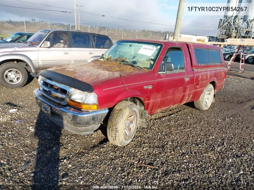 2000 Ford Ranger Xl/Xlt VIN: 1FTYR10C2YPB54267 Lot: 40819599